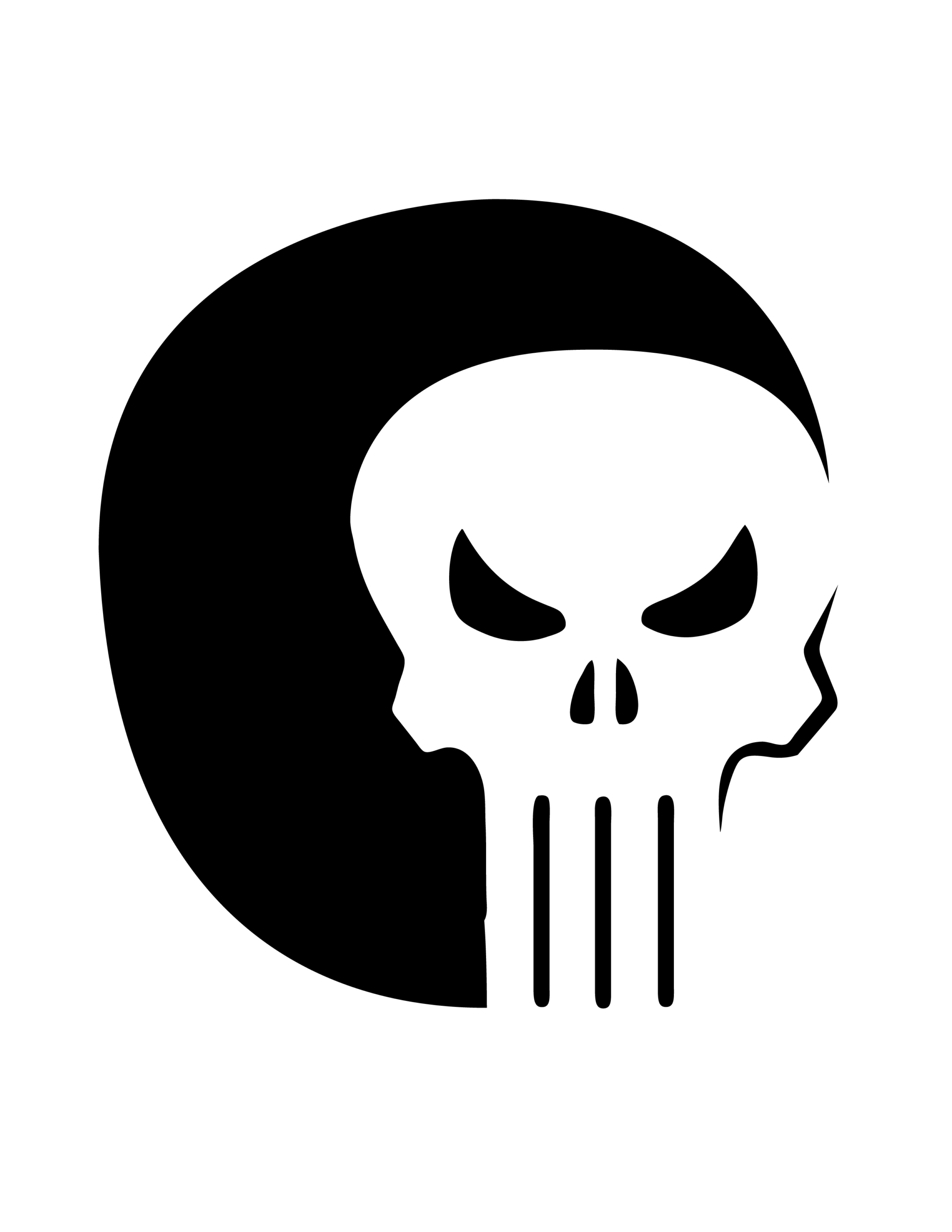 Marvel: The Punisher (Pumpkin Stencil - Pumpkin Pattern - Pumpkin regarding Punisher Pumpkin Stencil Printable