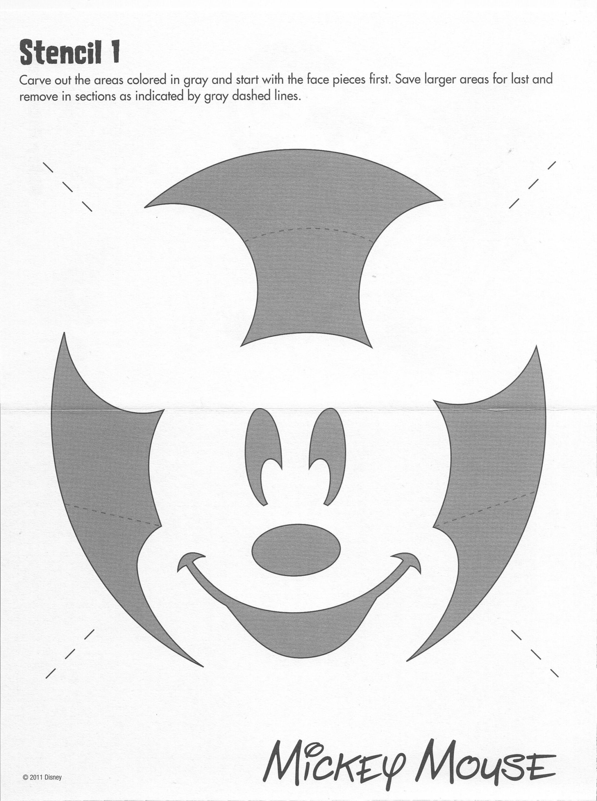 Mickey Mouse (Free Pumpkin Stencil - Pumpkin Pattern - Pumpkin inside Mickey Mouse Printable Pumpkin Stencils