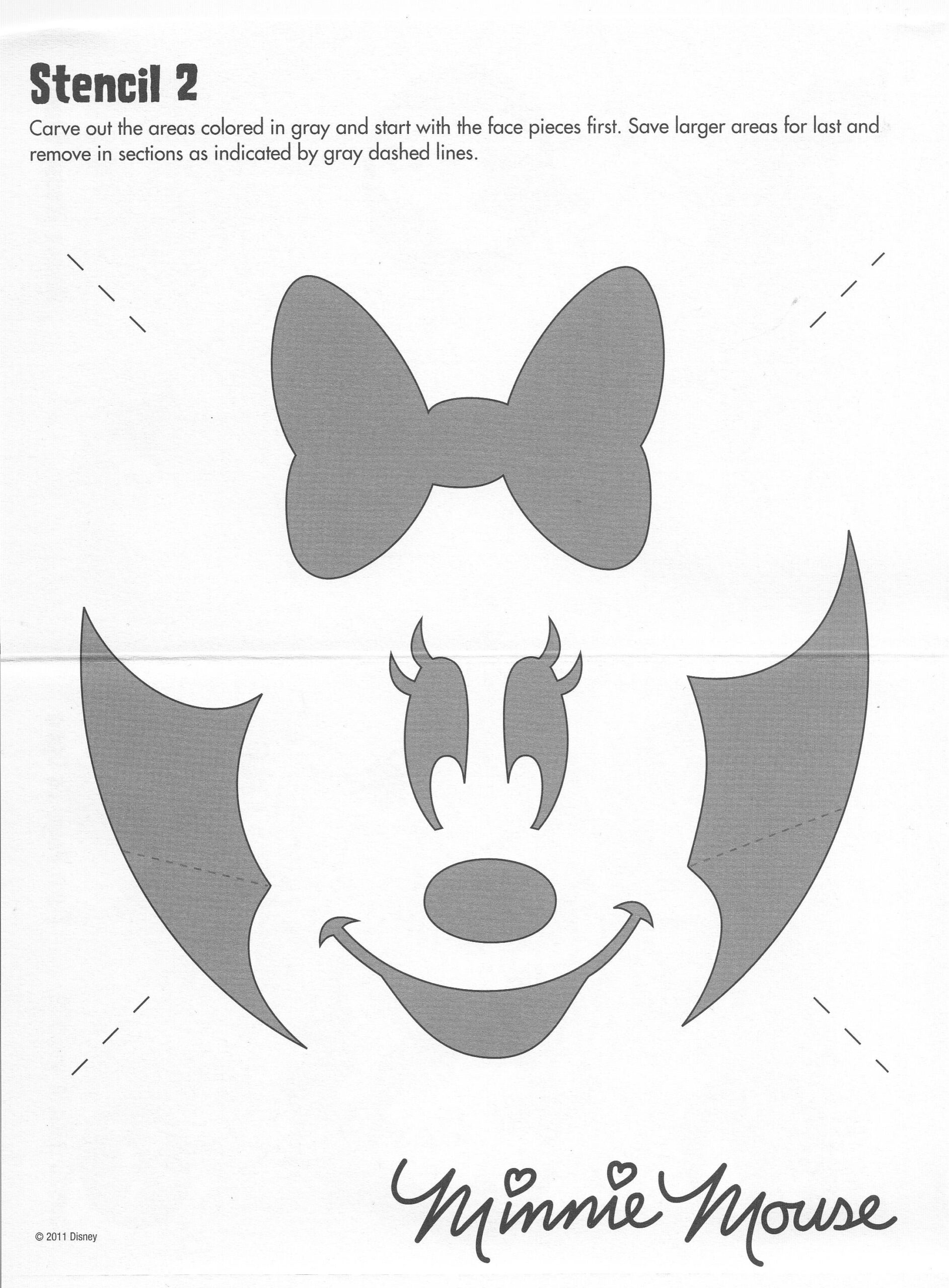Mickey Mouse: Minnie (Free Pumpkin Stencil - Pumpkin Pattern with regard to Minnie Mouse Pumpkin Template Printable