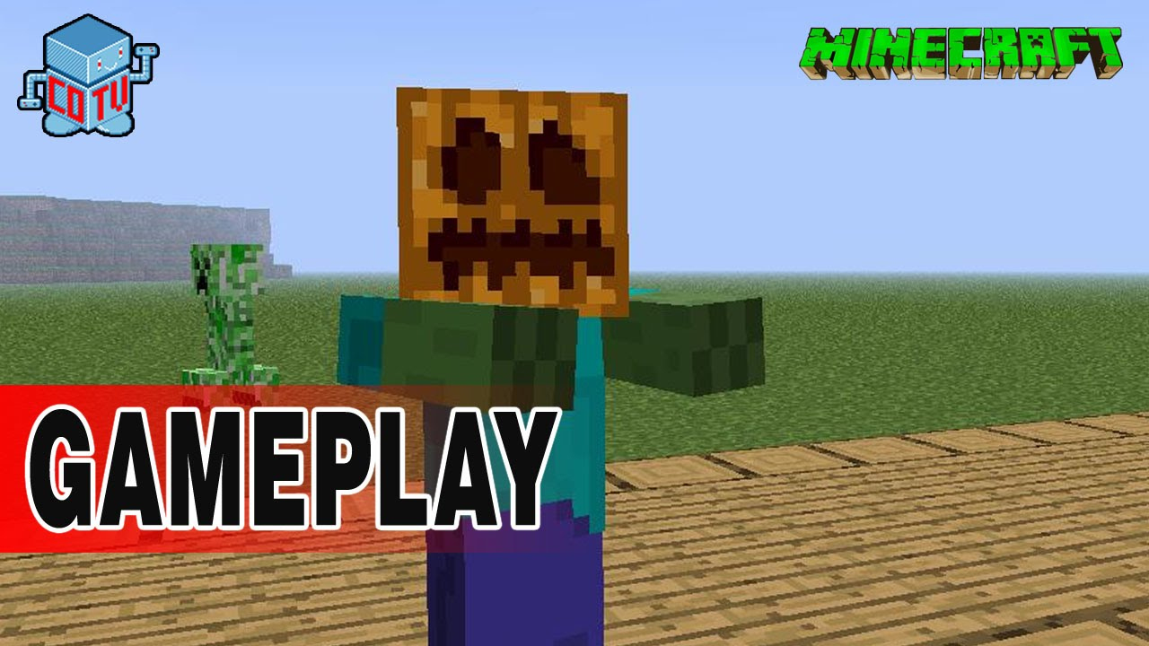 Minecraft Pumpkin Head Gameplay within How to Put a Pumpkin on a Zombie Minecraft