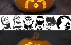 Minion Pumpkin Stencils: 22 Amazing Printable Pumpkin Templates for Printable Minion Pumpkin Carving Stencil