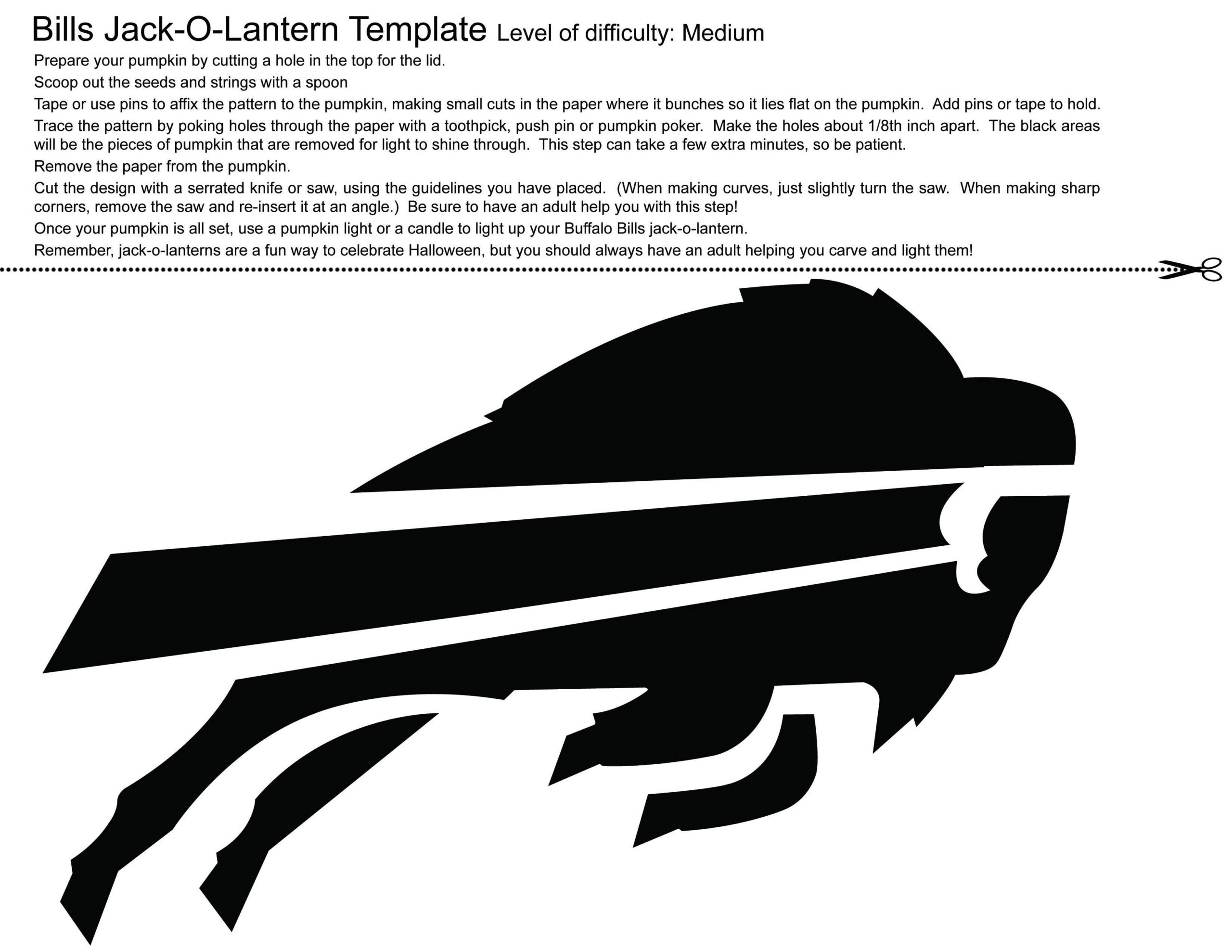 Nfl: Buffalo Bills (Pumpkin Stencil - Pumpkin Pattern - Pumpkin with Nfl Pumpkin Stencils Free Printable