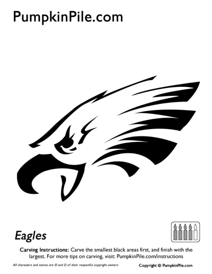 Eagles Pumpkin Stencil Printable