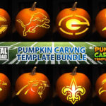 Nfl Pumpkin Carving Patterns – Etsy regarding Printable Seahawks Pumpkin Stencil