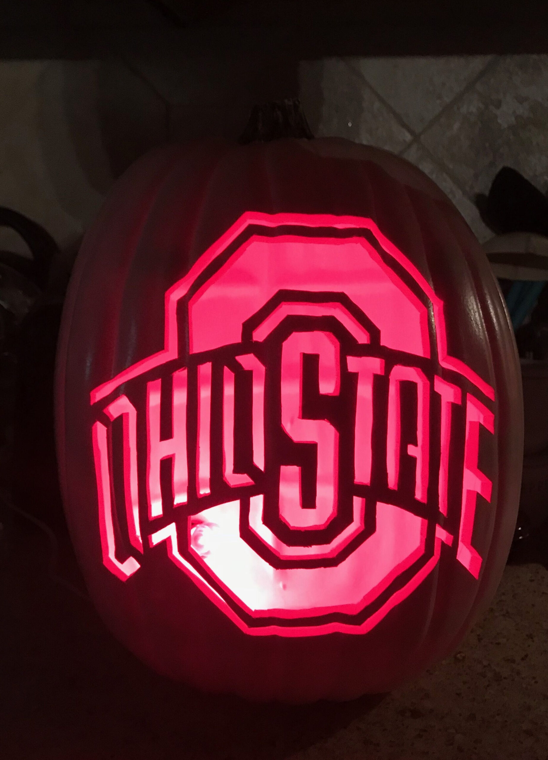 Ohio State University Buckeyes Fall Resin Pumpkin Decor, Ohio pertaining to Ohio State Pumpkin Stencil Printable