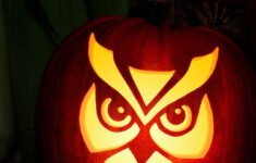 Owl Face Pumpkin Carving Stencil: Halloween Jack-O-Lantern pertaining to Pumpkin Carving Stencils Printable Owl