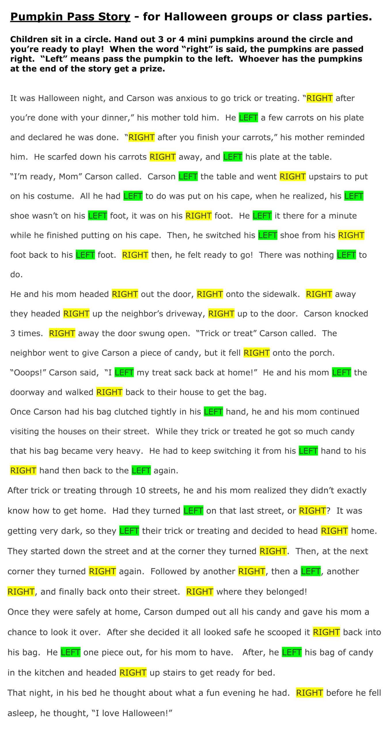 Pass The Pumpkin Game within Pass The Pumpkin Free Printable