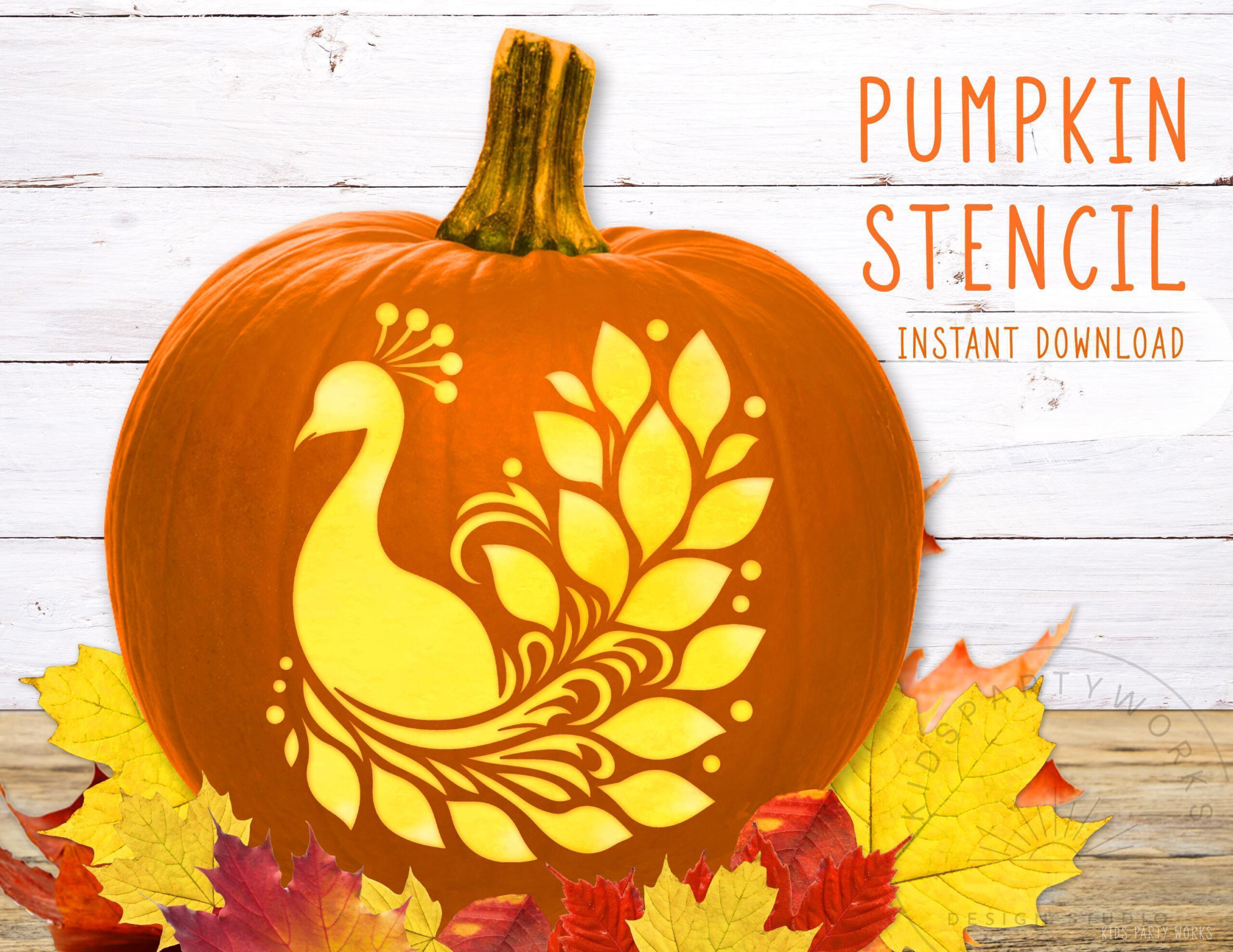 Peacock Pumpkin Stencil, Bird Printable Stencil, Bird Jack O throughout Printable Thanksgiving Pumpkin Carving Patterns