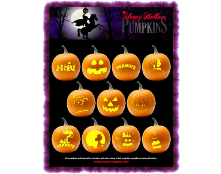 Peanuts Pumpkin Printable Carving Patterns
