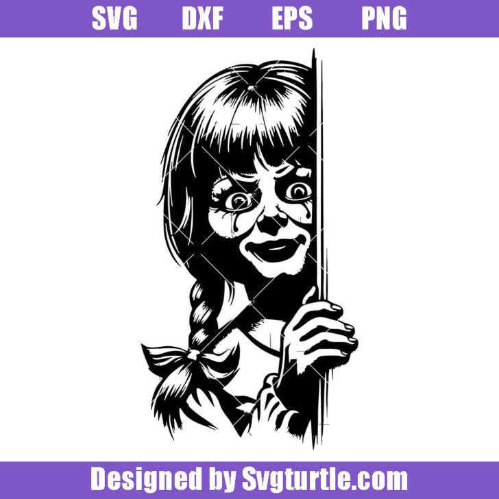 Printable Annabelle Pumpkin Stencil