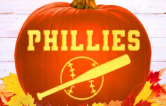 Phillies Baseball Pumpkin Stencil, Baseball Player Pumpkin Stencil with regard to Phillies Pumpkin Stencil Printable