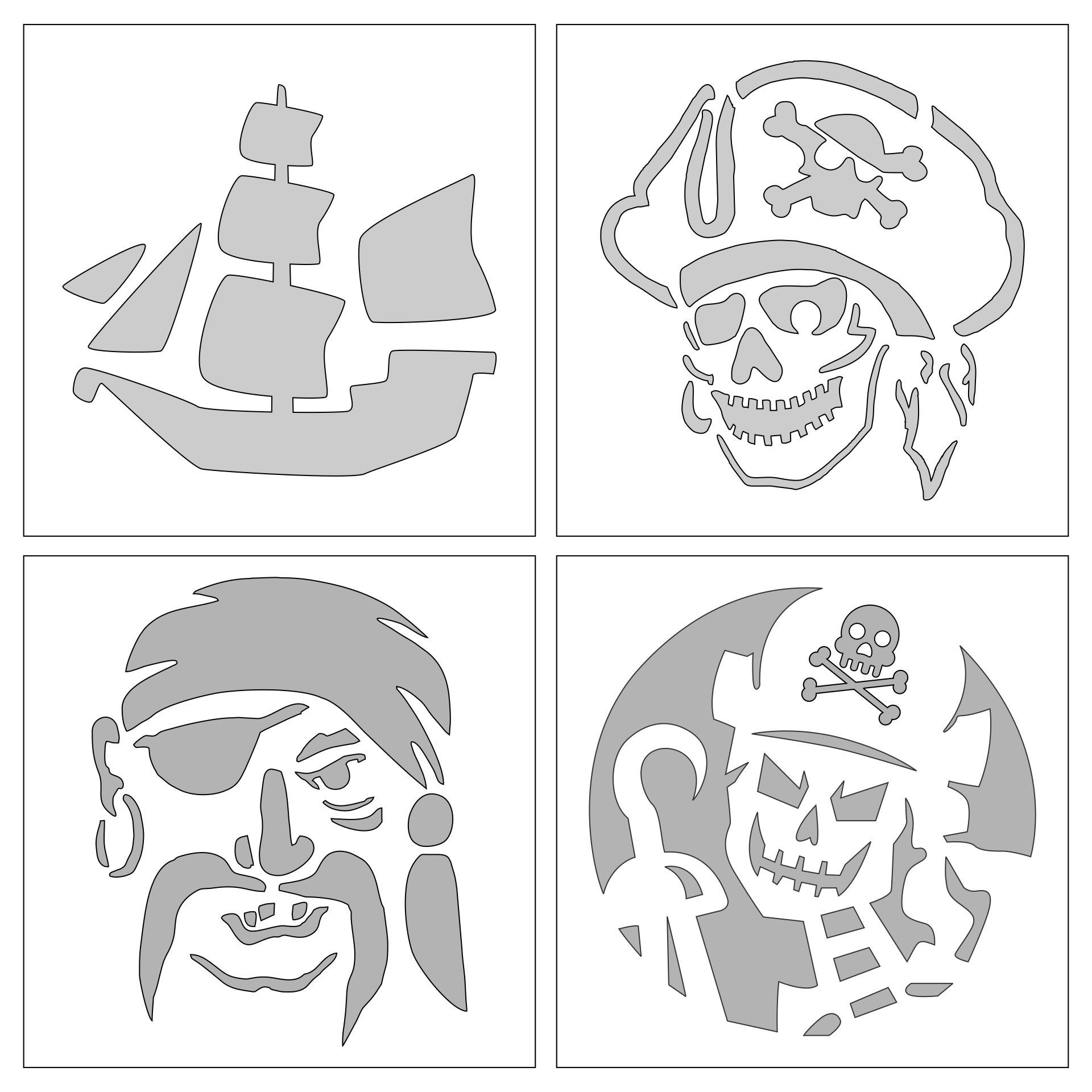 Pirate Pumpkin Stencil - 10 Free Pdf Printables | Printablee inside Printable Pirate Pumpkin Stencil