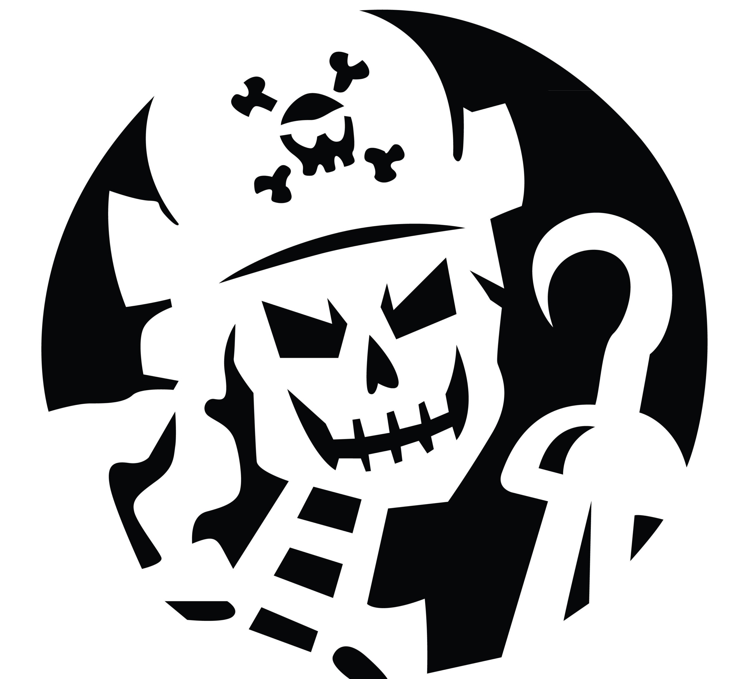 Pirate Skeleton (Pumpkin Stencil - Pumpkin Pattern - Pumpkin regarding Printable Pirate Pumpkin Stencil