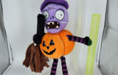 Plants Vs Zombies Pvz Plush Custom Halloween Pumpkin Witch Zombie with regard to Plants Vs Zombies Pumpkin Plush