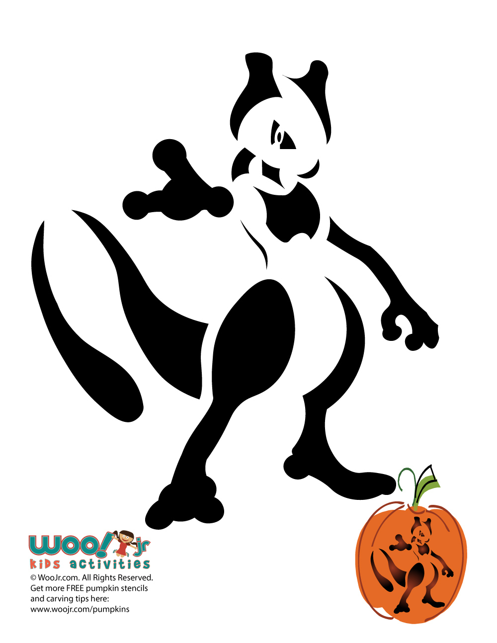 Pokemon: Newtwo (Free Pumpkin Stencil - Pumpkin Pattern - Pumpkin within Pokemon Pumpkin Carving Patterns Free Printable