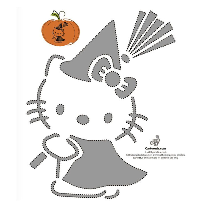 Printable Hello Kitty Pumpkin Carving Templates Printable Hello Kitty Pumpkin Carving Templates