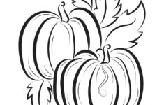 Printable Pumpkin Coloring Pages For Kids Vector Image intended for Printable Picture Of Pumpkin