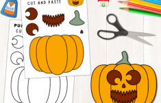 Printable Pumpkin Craft For Kids | Halloween Activities | Color inside Pumpkin Cut And Paste Printables