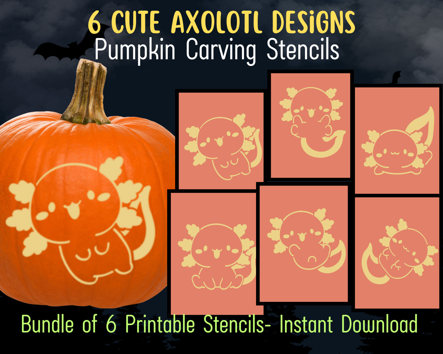 Pumpkin Animals - Etsy within Printable Koala Pumpkin Stencil