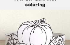 Pumpkin Autumn Fall Paper Crown Printable Coloring Craft Activity with Pumpkin Crown Printable Free