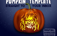 Pumpkin Carving Stencil Exorcist Horror Movie Template Halloween intended for Printable Exorcist Pumpkin Stencil