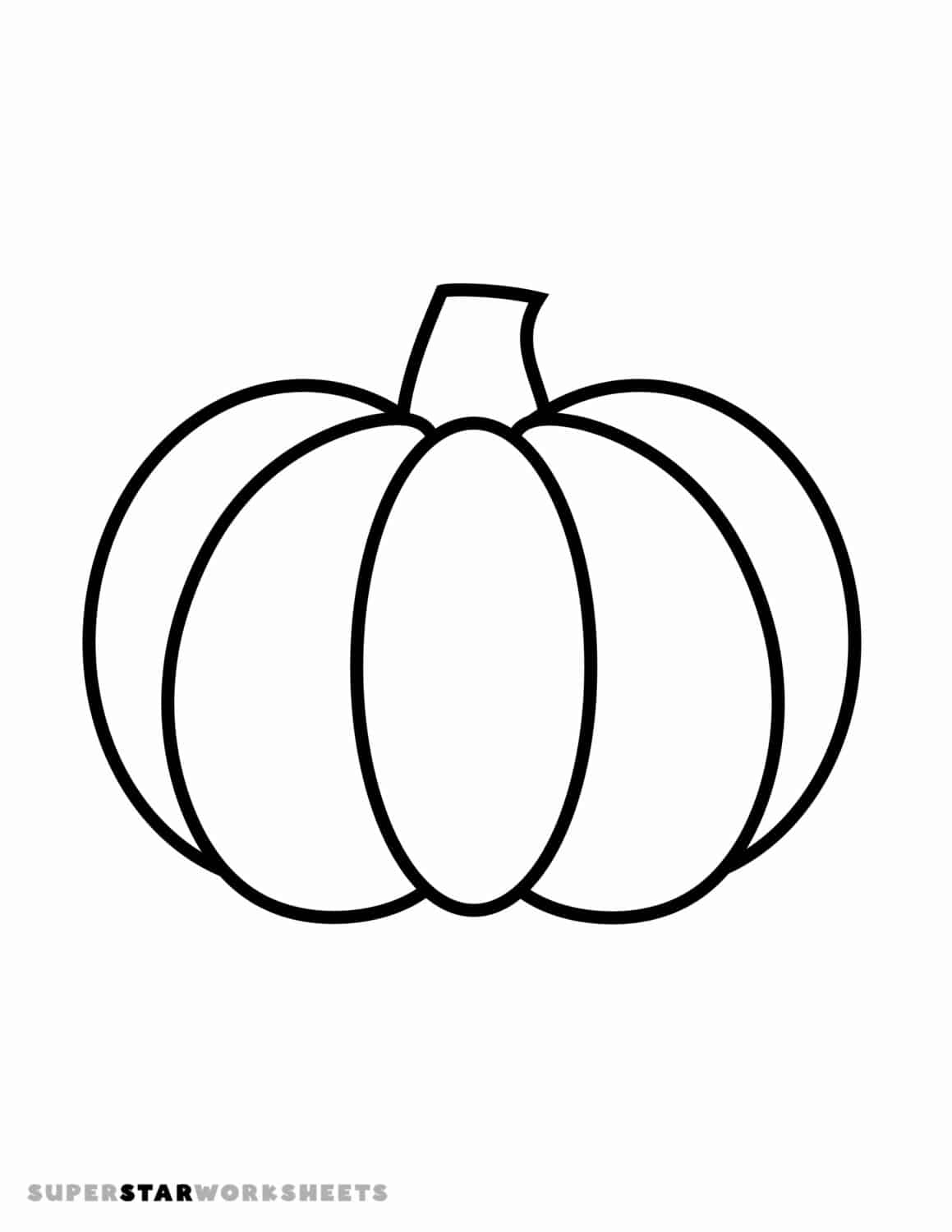 Pumpkin Coloring Pages (Free Printables) - Superstar Worksheets throughout Printable Pumpkin to Color