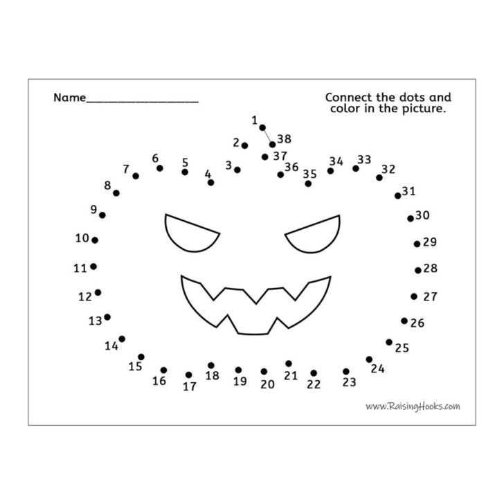 Pumpkin Connect The Dots Printable