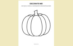 Pumpkin Craft For Kids: Decorate The Pumpkin | Craft Corner Diy throughout Printable Pumpkin to Decorate