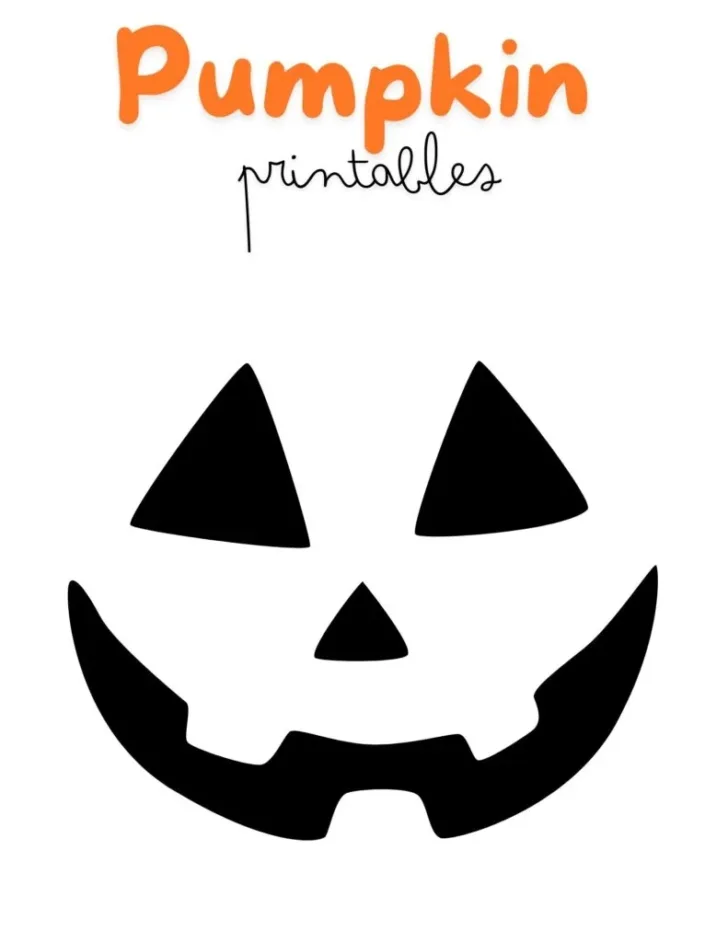 Simple Printable Pumpkin Faces