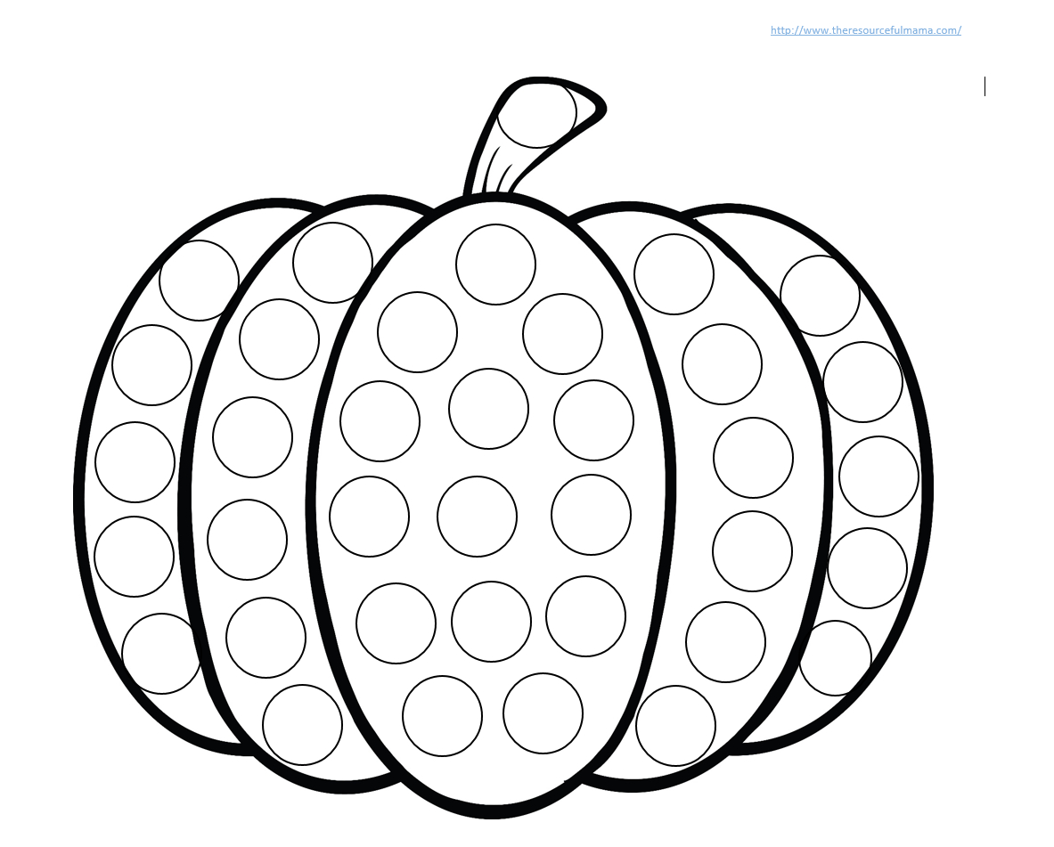 Pumpkin Do A Dot Worksheet - The Resourceful Mama with Dot To Dot Pumpkin Printable