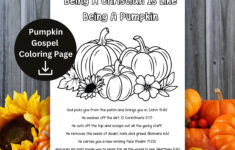 Pumpkin Gospel Coloring Page Printable, Being A Christian Is Like inside The Pumpkin Gospel Printable