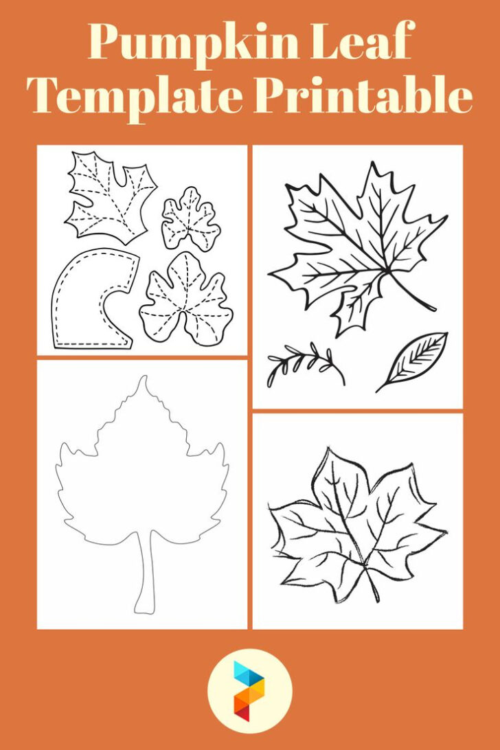 Printable Pumpkin Leaves Template