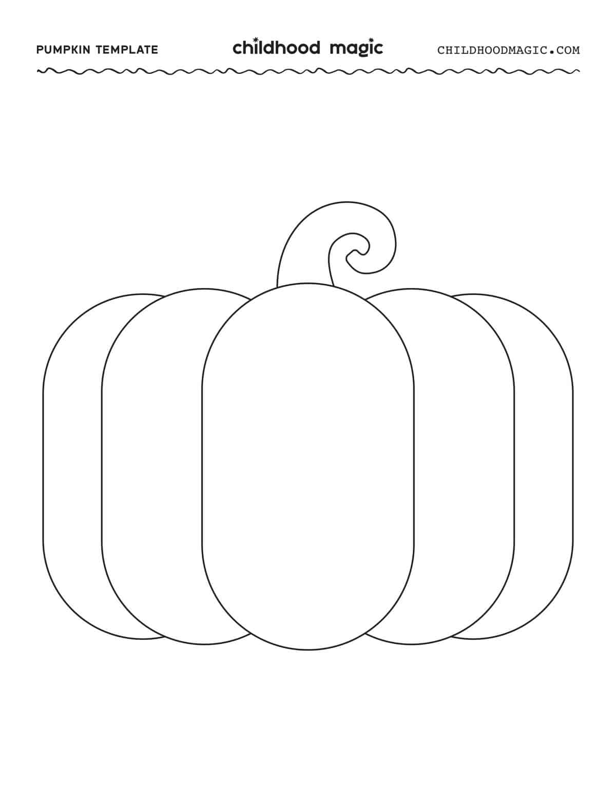 Pumpkin Outline - Childhood Magic pertaining to Printable Tall Pumpkin Template