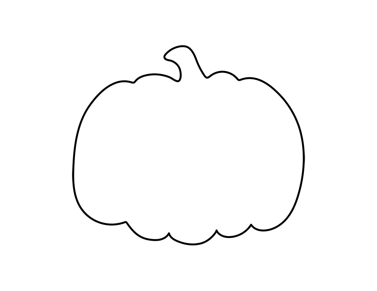 Pumpkin Outline (Free Templates) - The Best Ideas For Kids within Pumpkin Clip Art Free Printable