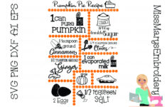 Pumpkin Pie Recipe Svg | Pumpkin Pie Svg | Pumpkin Cut File in Free Printable Pumpkin Pie Recipe