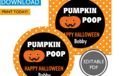 Pumpkin Poop Halloween Party Favor Tags - Party Peanut within Pumpkin Poop Printable Tags