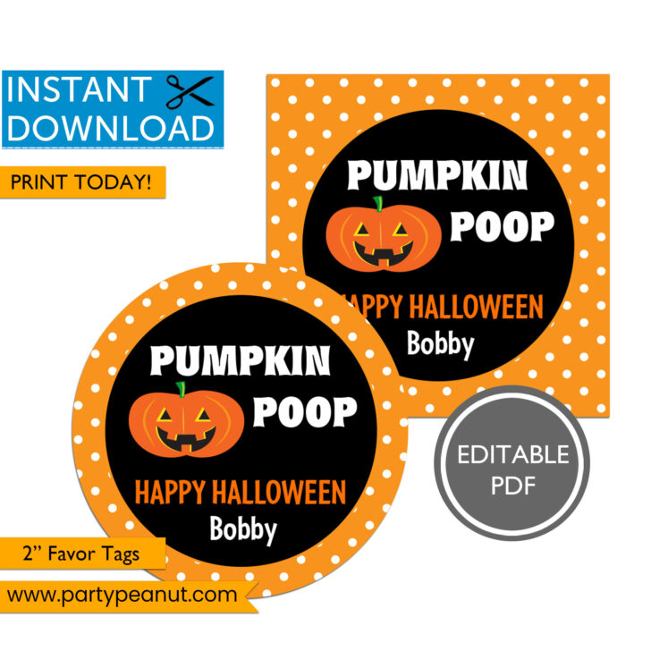 Pumpkin Poop Printable Tags