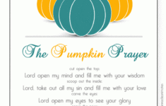 Pumpkin Prayer Printable - The Crafty Classroom within Free Printable Pumpkin Prayer