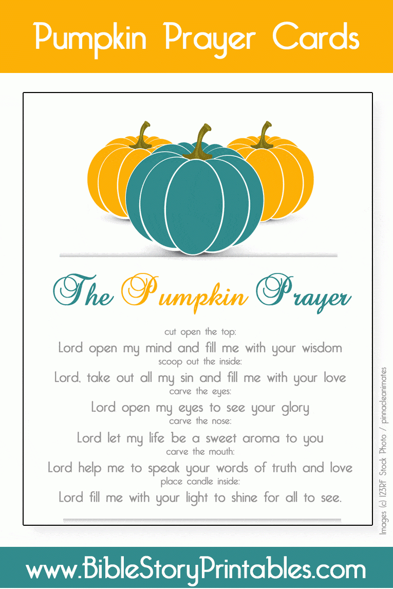 Pumpkin Prayer Printable - The Crafty Classroom within Free Printable Pumpkin Prayer