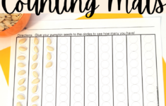 Pumpkin Seed Counting Mats - A Pumpkin Observation Activity | Made with Counting Pumpkin Seeds Printable