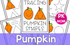 Pumpkin Shape Tracing - Preschool Mom within Free Printable Pumpkin Tracing Sheet