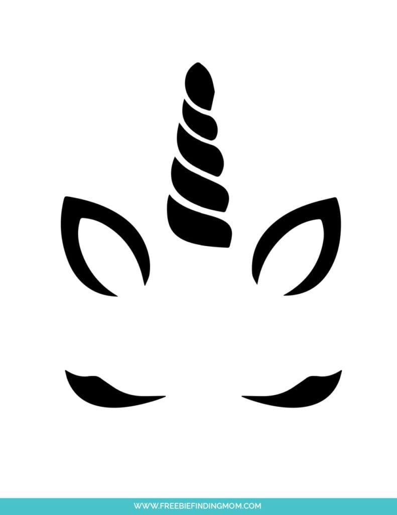 Pumpkin Unicorn Stencil For Carving (Free Printable) inside Printable Unicorn Stencil For Pumpkin Carving