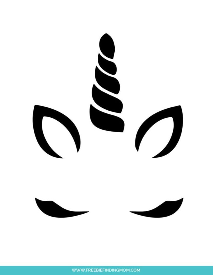 Free Printable Unicorn Pumpkin Stencil