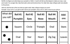 Roll A Pumpkin Drawing Dice Game - Etsy Uk with Roll a Pumpkin Game Printable