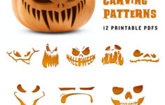 Scary Pumpkin Carving Pattern | Angry Jack-O-Lantern Printable inside Scary Pumpkin Cutouts Printable