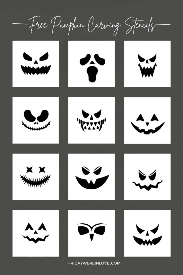 Scary Pumpkin Carving Templates Printable