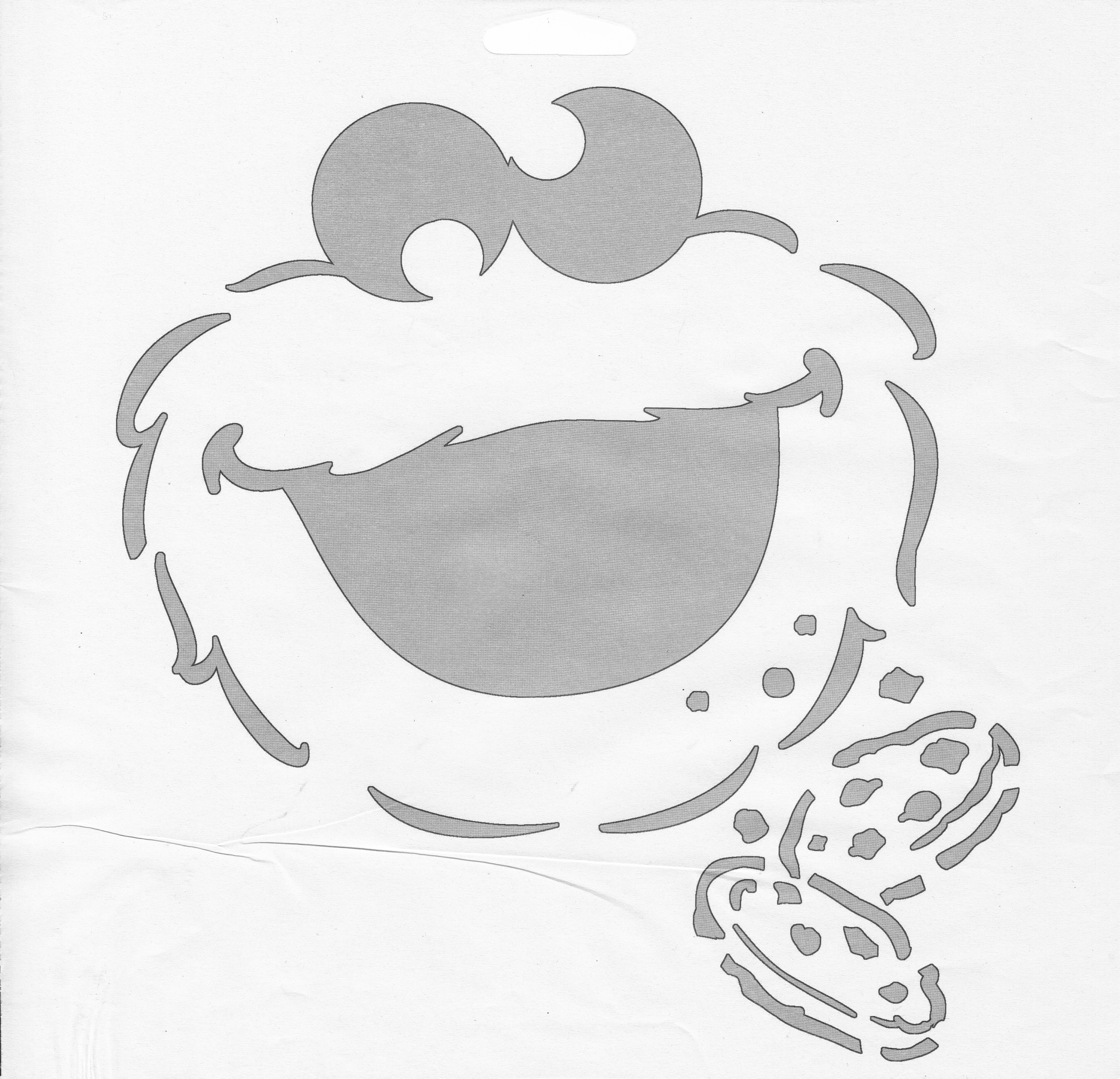 Sesame Street: Cookie Monster (Pumpkin Stencil - Pumpkin Pattern in Cookie Monster Pumpkin Stencil Printable