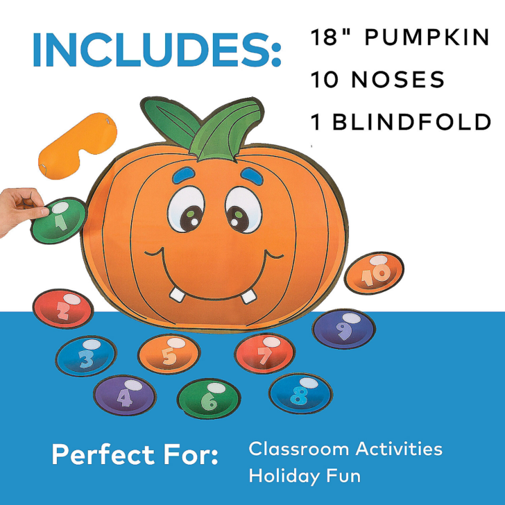 Printable Pin The Nose on The Pumpkin Game