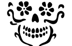 Skeleton / Sugar Skull (Free Pumpkin Stencil - Pumpkin Pattern with regard to Free Skull Pumpkin Stencil Printable