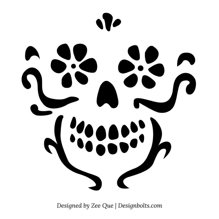 Free Skull Pumpkin Stencil Printable Free Skull Pumpkin Stencil Printable